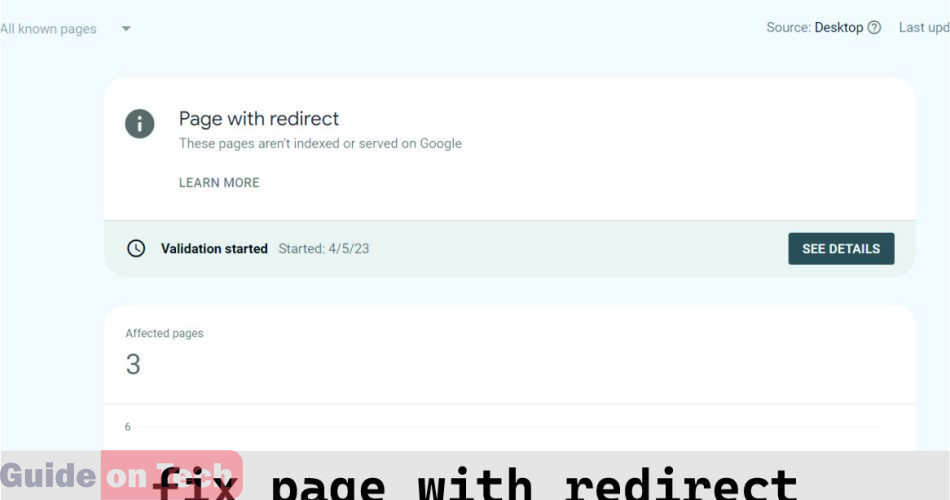 fix page with redirect